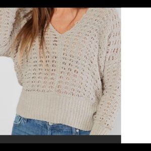 Free People Knit V-Neck Sweater